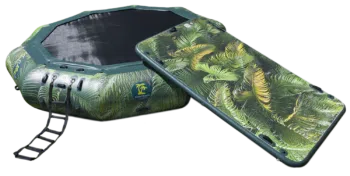 15’ Water Bouncer Lakeside Water Park with 1 Lakeside Platform/Slide