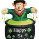 6' Air Blown Inflatable St. Patrick's Day Leprechaun In Pot w/ Coins