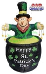 6' Air Blown Inflatable St. Patrick's Day Leprechaun In Pot w/ Coins