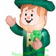 3.5' Gemmy Airblown Inflatable St. Patrick's Day Leprechaun Standing Holding Shamrock