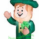 3.5' Gemmy Airblown Inflatable St. Patrick's Day Leprechaun Standing Holding Shamrock
