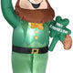 6' Gemmy Airblown Inflatable St. Patrick's Day Leprechaun Standing Holding Shamrock Sign