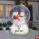 6' Gemmy Airblown Inflatable Christmas LET IT SNOW Snowman Family Snow Globe Scene
