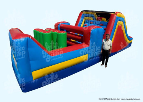 32 Obstacle Course Inflatable Water Slide by Magic Jump