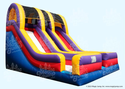 18'H Double Lane Slide by Magic Jump