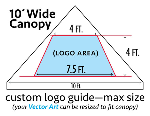 10' x 10' Premium High Peak Frame Party Tent - White - Custom Printing