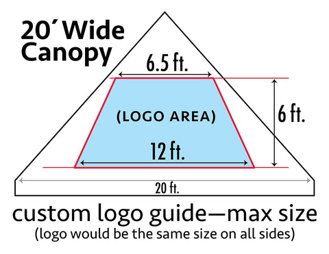 20' x 20' Premium High Peak Frame Party Tent - Custom