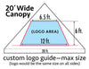Image of 20' x 20' Premium High Peak Frame Party Tent - Custom