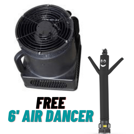 Look Our Way air dancer Black Buy 9" Diameter and get FREE 6 ft tall Air Dancers Free-11M0200233 6ft tall Air Dancers by Look Our Way SKU# P-11M0200249