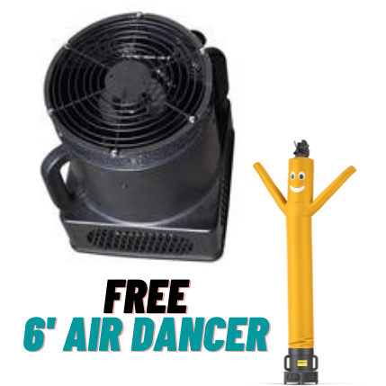 Look Our Way air dancer Yellow Buy 9" Diameter and get FREE 6 ft tall Air Dancers Free-11M0200229 6ft tall Air Dancers by Look Our Way SKU# P-11M0200249