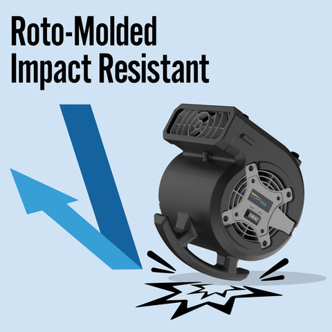 BlueDri VP-15 ⅛ HP Compact Residential Air Mover & Blower Fan: black