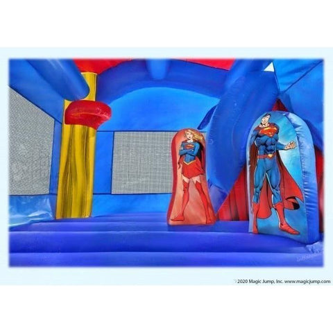 Magic Jump Inflatable Bouncers 13'5"H Superman 6 in 1 Combo Wet or Dry by Magic Jump 13'5"H Superman 6 in 1 Combo Wet or Dry by Magic Jump SKU# 48072s