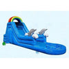 Image of Magic Jump Inflatable Bouncers 14'H Dolphin Water Slide by Magic Jump 14'H Tropical Water Slide by Magic Jump SKU# 10136t