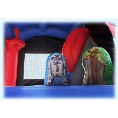 Magic Jump Inflatable Bouncers 14'H Star Wars 6 in 1 Combo Wet or Dry by Magic Jump 14'H Star Wars 6 in 1 Combo Wet or Dry by Magic Jump SKU# 93281s