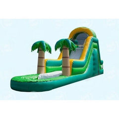 Magic Jump Inflatable Bouncers 14'H Tropical Water Slide by Magic Jump 16'H Tropical Dual Water Slide by Magic Jump SKU# 16935t