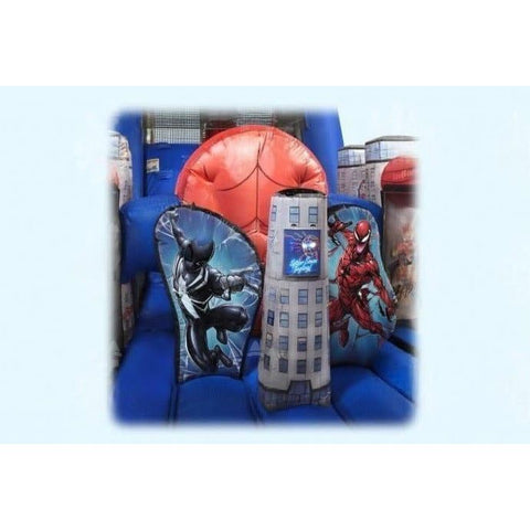 Magic Jump Inflatable Bouncers 16'3"H Spider-Man 50 Obstacle Course Wet or Dry by Magic Jump 781880261940 73309s 16'3"H Spider-Man 50 Obstacle Course Wet or Dry Magic Jump SKU#73309s