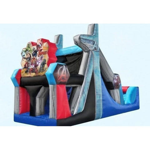 Magic Jump Inflatable Bouncers 16'H Marvel Avengers 50 Obstacle Course Wet or Dry by Magic Jump 781880263616 78109m 16'H Marvel Avengers 50 Obstacle Course Wet Dry Magic Jump SKU#78109m