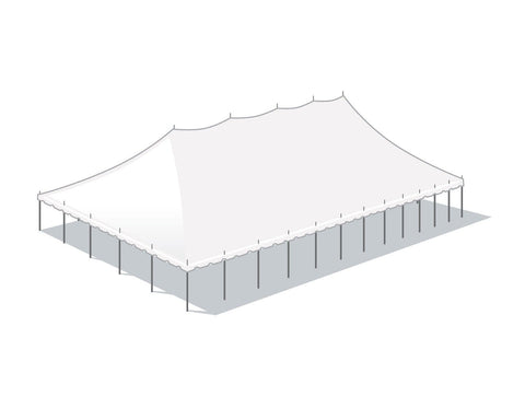 50' x 120' Premium Sectional Canopy Pole Party Tent - White