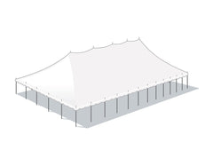 50' x 120' Premium Sectional Canopy Pole Party Tent - White