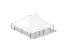 50' x 60' Premium Sectional Canopy Pole Party Tent - White