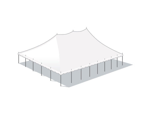 50' x 80' Premium Sectional Canopy Pole Party Tent - White