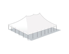 50' x 80' Premium Sectional Canopy Pole Party Tent - White