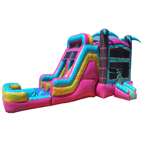 15'H Dual Lane Wet & Dry Marble Combo by Ultimate Jumpers