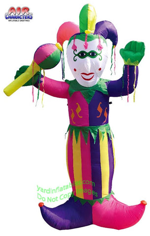 8' Air Blown Inflatable Mardi Gras Jester
