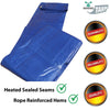 Image of 12' x 20' Blue & Silver Multi-Purpose Water Resistant Poly Tarp Cover