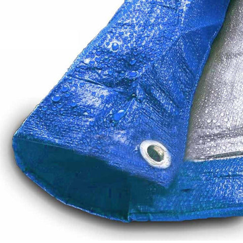 20' x 40' Blue & Silver Multi-Purpose Water Resistant Poly Tarp Cover
