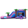 Image of Mega Tropical Purple Marble Water Slide Bounce House Combo with Blower