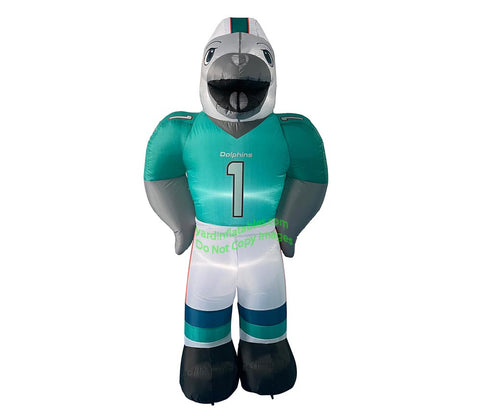7' Air Blown Inflatable NFL Miami Dolphins "T.D." Mascot