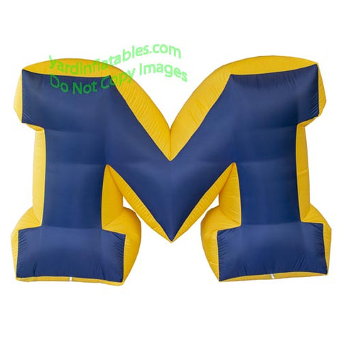 7' NCAA Inflatable Michigan Wolverine Big "M" Logo