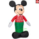 3.5' Gemmy Airblown Disney's Mickey Mouse in Christmas Holiday Outfit