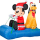 5' Gemmy Airblown Inflatable Disney Mickey Mouse and Pluto on Sled