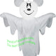 4' Gemmy Airblown Inflatable Hanging Mickey Mouse As A Ghost