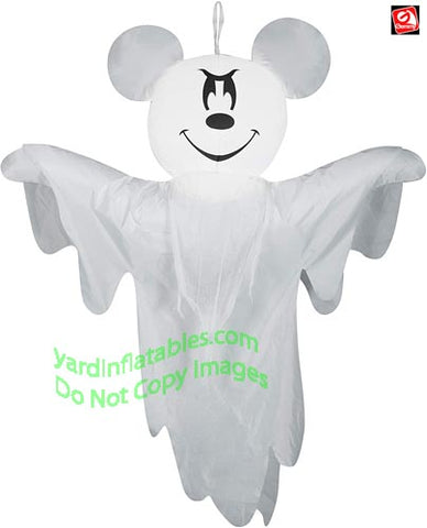 4' Gemmy Airblown Inflatable Hanging Mickey Mouse As A Ghost