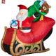 6 1/2' Gemmy Airblown Inflatable Santa Claus in Sleigh w/ Gift Sack w/ Micro LEDs