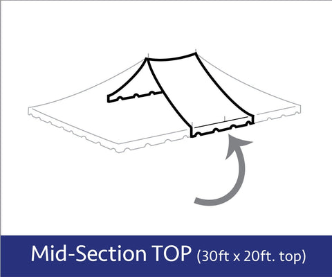 30' x 20' Premium Pole Tent Mid Extender Top Only