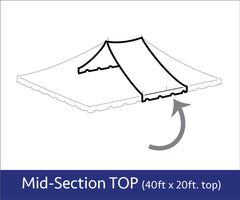 40' x 20' Premium Pole Tent Mid Extender Top Only