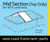 Image of 40' x 20' West Coast Frame Tent Mid Extender Top Only