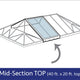 40' x 20' Mid Extender West Coast Frame Top Only, Clear