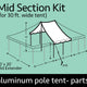 30' x 20' Premium Pole Tent Mid Extender Top Complete Kit