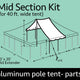 40' x 20' Premium Pole Tent Mid Extender Top Complete Kit