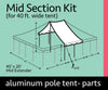 Image of 40' x 20' Premium Pole Tent Mid Extender Top Complete Kit
