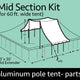 60' x 30' Premium Pole Tent Mid Extender Top Complete Kit