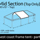 10' x 10' Sectional West Coast Frame Tent Mid Extender Top