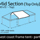 10' x 15' West Coast Frame Tent Mid Extender Top