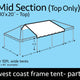 10' x 20' West Coast Tent Top Mid Section Top
