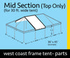 Image of 30' x 15' Mid Extender West Coast Frame Top Only